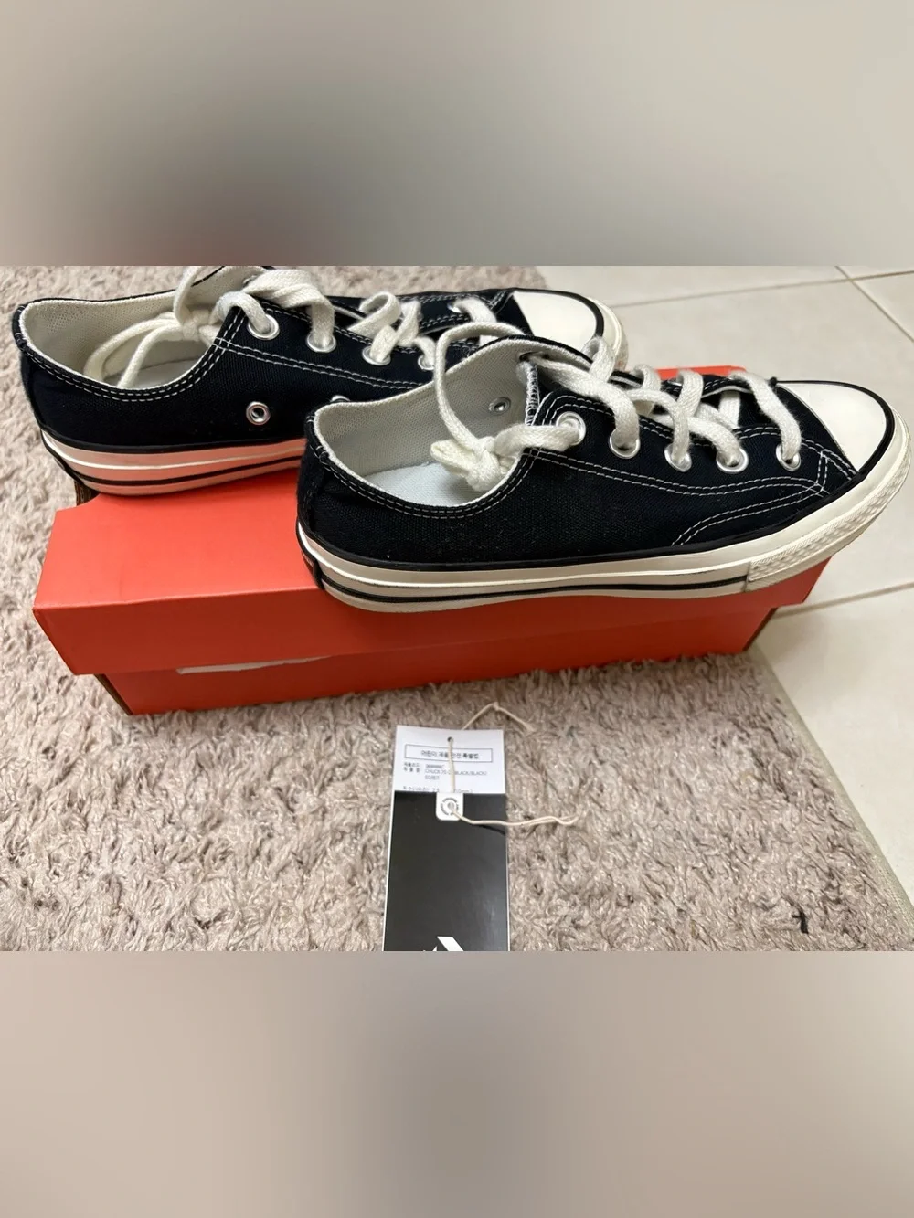 Converse Kids Chucks Black Classic Low-Top Sneakers from Korea